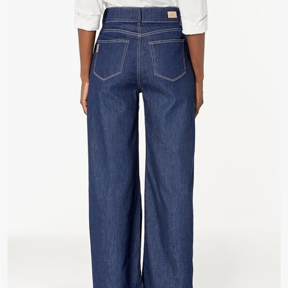 PAIGE Women's Harper High Rise Wide Leg Jeans - Blue - Picture 2 of 4